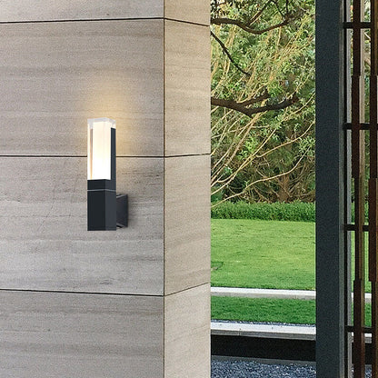 Modern Acrylic Lampshade Outdoor Waterproof LED Wall Sconce - Single & Double Head Options for Stylish Exterior Lighting (Pack of 1)