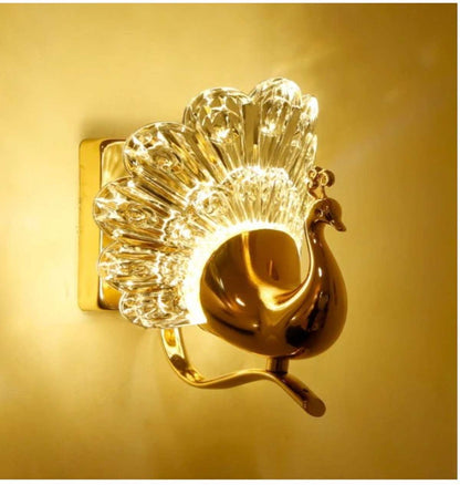 Luxury Acrylic Wall Lamps – Gold Peacock Design Lighting Fixtures for Bedside & Living Room