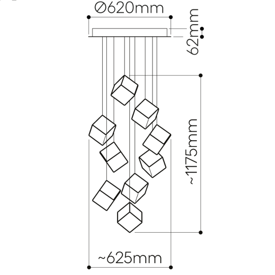 Modern LED Square Crystal Chandelier - Large Lighting Fixture for Hotel and Elegant Home Decor