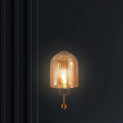 Golden Radiance Hanging Light - Elegant Ceiling Fixture for Stylish Home and Office Decor