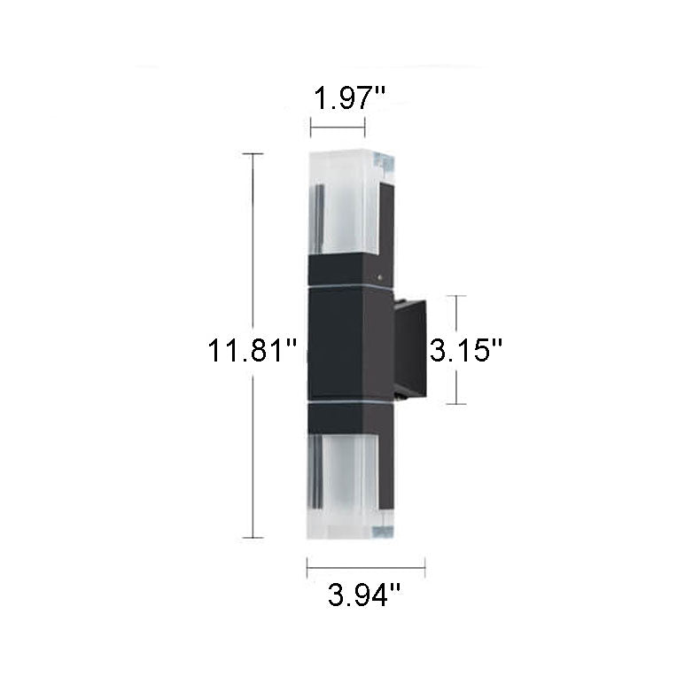 Modern Acrylic Lampshade Outdoor Waterproof LED Wall Sconce - Single & Double Head Options for Stylish Exterior Lighting (Pack of 1)