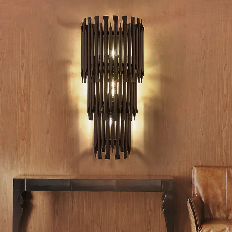 Black Grandiose Wall Sconce - Modern Luminary for Elegant Home Ambiance