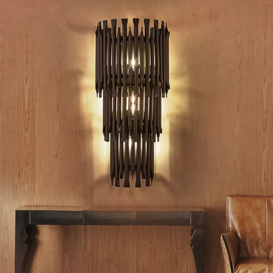 Black Grandiose Wall Sconce - Modern Luminary for Elegant Home Ambiance