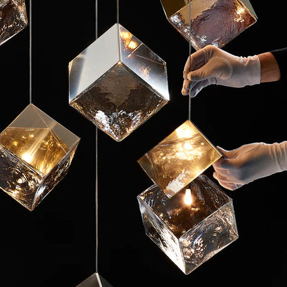 Modern LED Square Crystal Chandelier - Large Lighting Fixture for Hotel and Elegant Home Decor