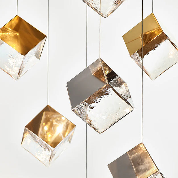 Modern LED Square Crystal Chandelier - Large Lighting Fixture for Hotel and Elegant Home Decor