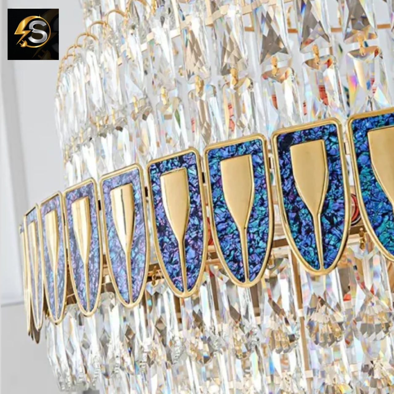 Luxury LED Crystal Chandelier for Villa | Grand Staircase Lighting Fixture | 1000x1800mm