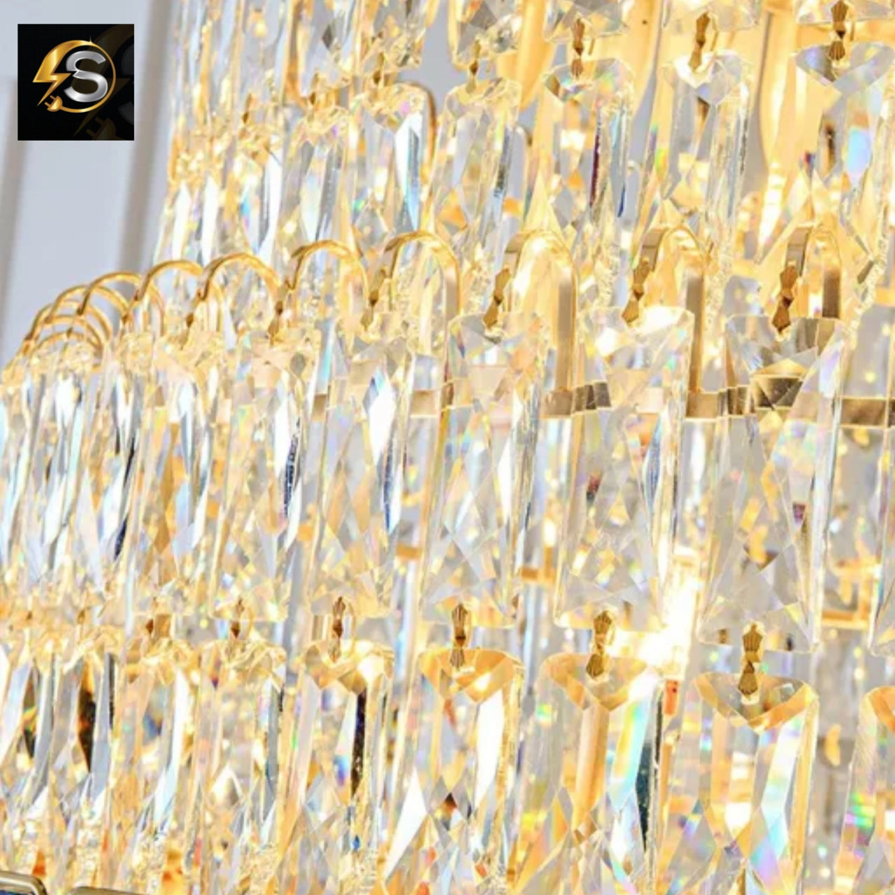 Luxury LED Crystal Chandelier for Villa | Grand Staircase Lighting Fixture | 1000x1800mm