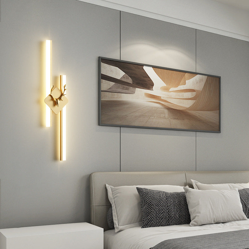 Modern Minimalist Gold Long LED Acrylic Wall Lamp – Sleek Illumination for Any Room