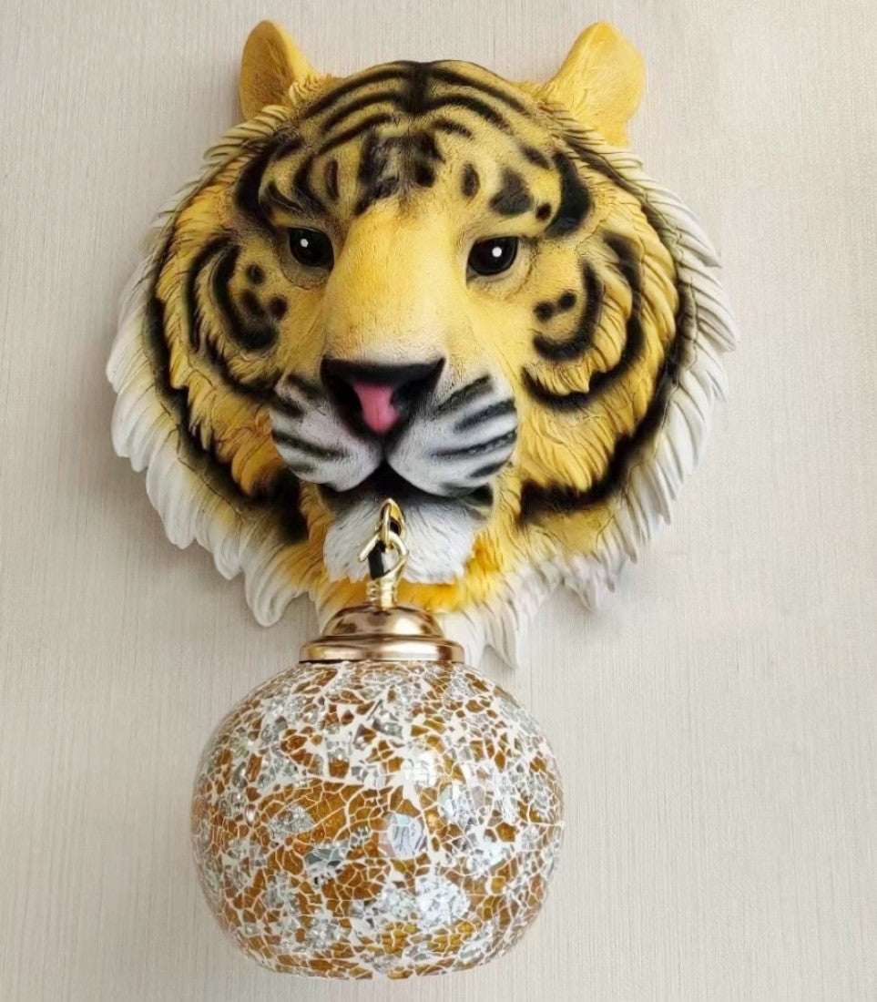 Tiger Design Wall Sconce - Unique Decorative Lamp for Living Room & Bedroom