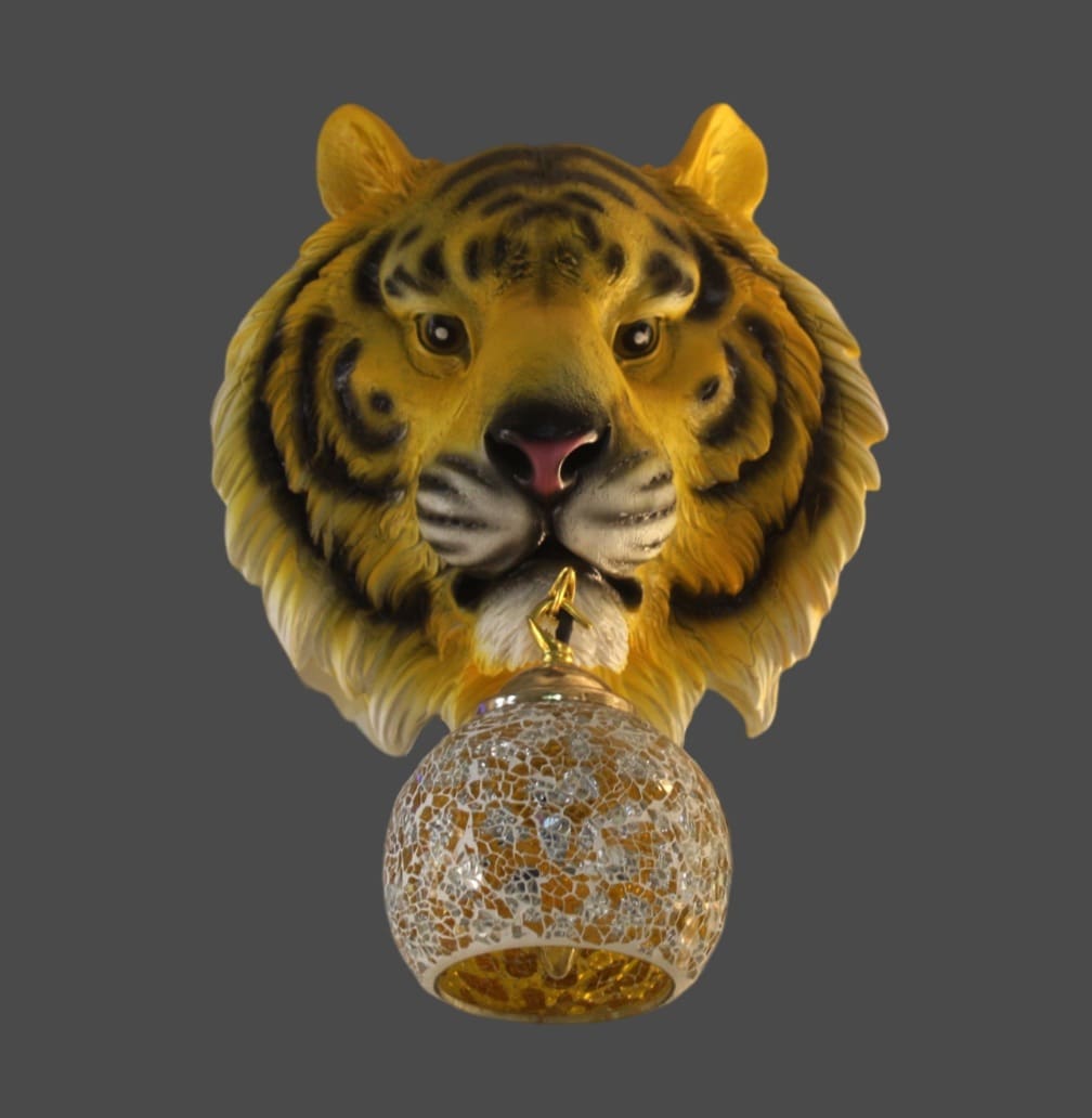 Tiger Design Wall Sconce - Unique Decorative Lamp for Living Room & Bedroom