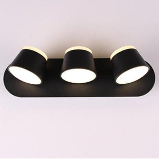 Modern Simple Black Wall Sconce - 3-Light Warm White Indoor Lighting Fixture for Home & Garden