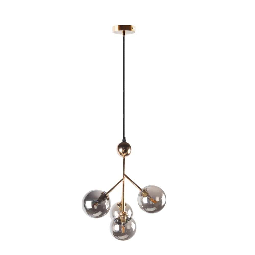 Elegant Four Moon Hanging Light - Modern Decorative Pendant Fixture for Living Room, Bedroom, and Dining Area