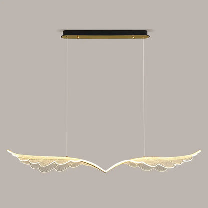 Dimmable Modern Acrylic Wing LED Pendant Light - Elegant Chandelier for Dining Room & Kitchen Island Decor