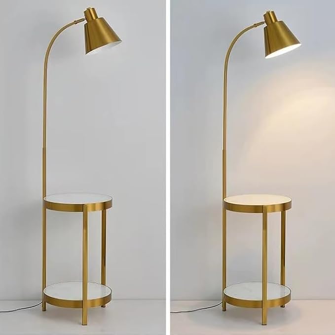 Vertical Floor Lamp with Shelf - Stylish Coffee Table Light for Living Room, Sofa, and Bedroom Décor