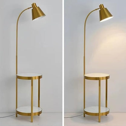 Vertical Floor Lamp with Shelf - Stylish Coffee Table Light for Living Room, Sofa, and Bedroom Décor