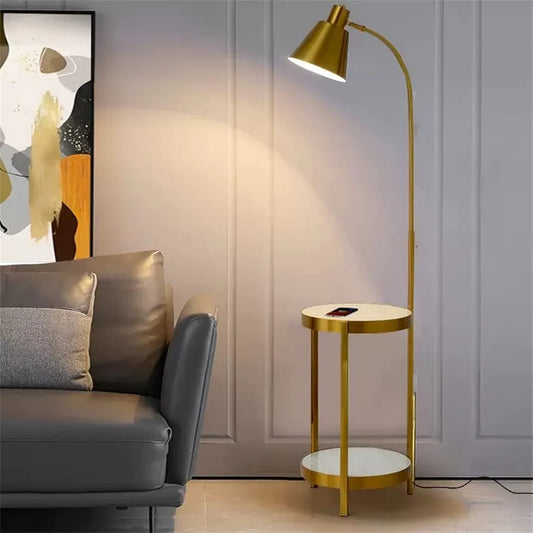 Vertical Floor Lamp with Shelf - Stylish Coffee Table Light for Living Room, Sofa, and Bedroom Décor