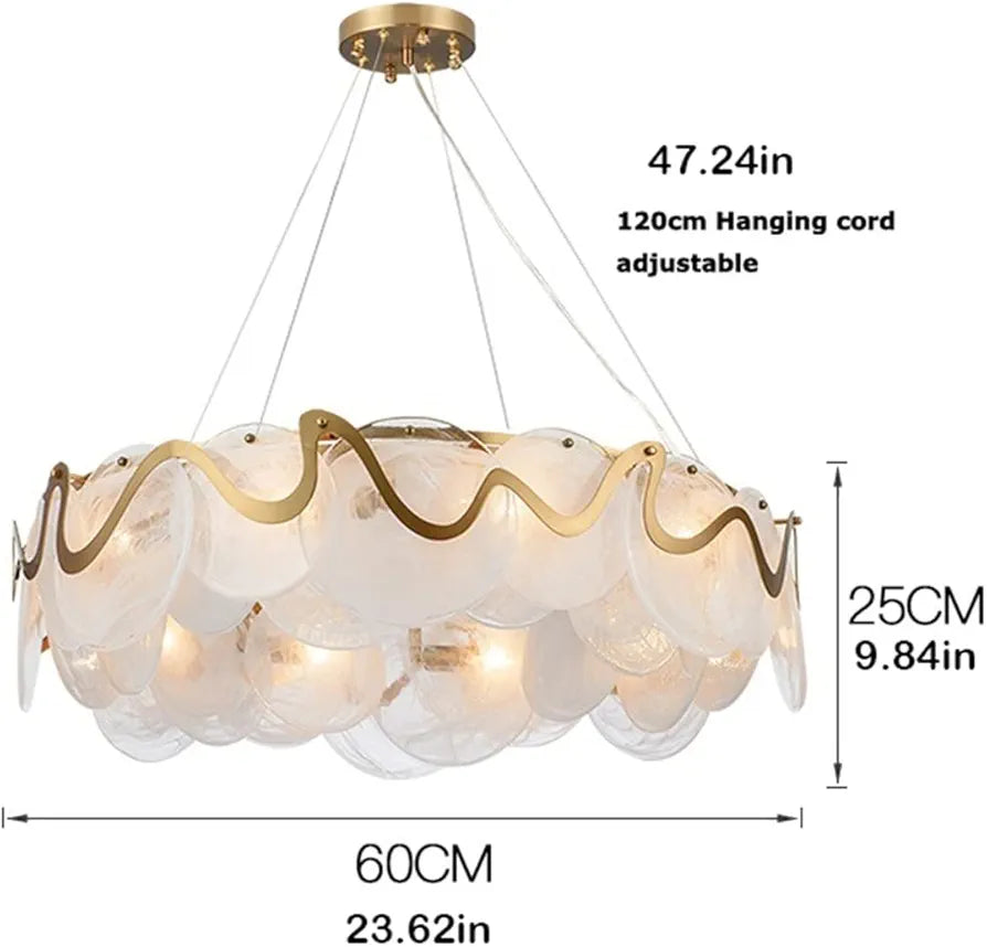 Post-Modern Crystal Chandelier - Round & Oval Ceiling Light for Living Room, Bedroom & Dining Room