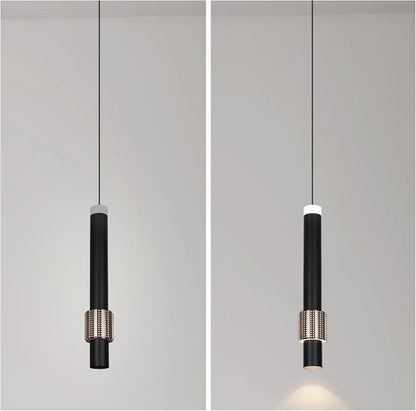 Pendant Lights Kitchen Island Lighting Fixture - Modern Black and Brass Dimmable LED Hanging Light for Bar and Dining Room - Black