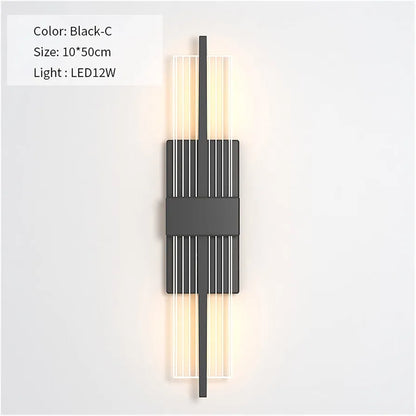 Gold Minimalist Wall Light - Modern Bedside Lamp for Bedroom & Living Room Aisle