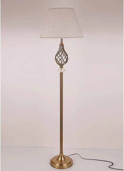 Modern American Desk Lamp - Industrial Iron Art Table Light with Crystal Accent for Bedroom, Hotel, and Study