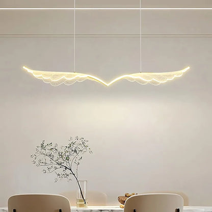 Dimmable Modern Acrylic Wing LED Pendant Light - Elegant Chandelier for Dining Room & Kitchen Island Decor