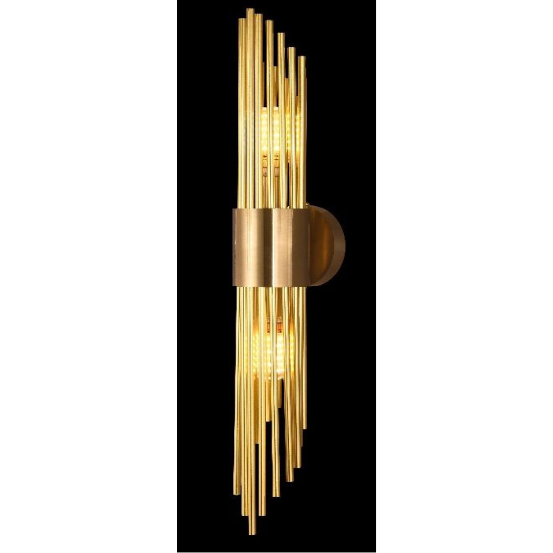 Modern Vertical Gold LED Wall Sconce - Luxury Indoor Lighting Fixture