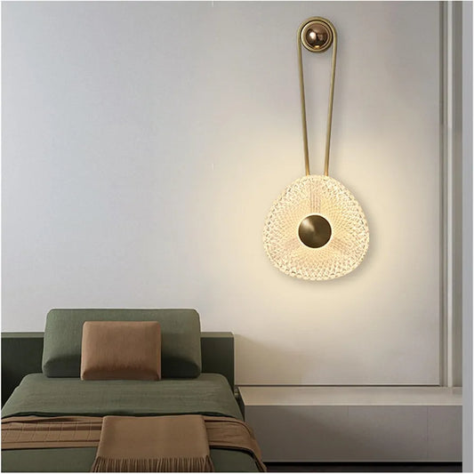 Modern LED Wall Lamp - Gold Bedroom Bedside Lighting Fixture with 3 Color Options for Home Interior Decor