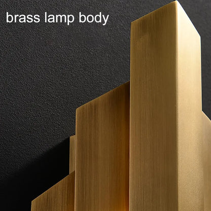 Brass Wall Mounted Lamp - Gold Indoor Up Down Wall Lighting with G9 Socket for Bedroom, Living Room, Stairway, and Entryway (H: 45cm) - Modern Nordic Wall Light Fixture