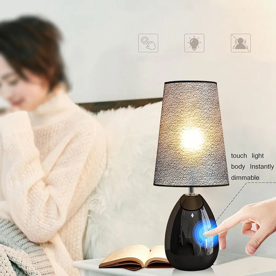 Modern Minimalist Bedside Lamp - Three-Color Creative Atmosphere Table Lamp for Bedroom