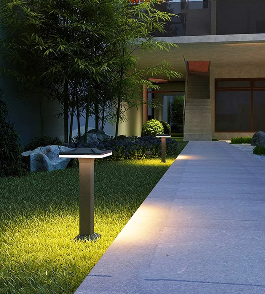 LED Outdoor Path Light - Black Cast Aluminum, Waterproof IP65, 40 cm Height, 12W, 3000K Garden Lamp/Bollard Light/Post Light/Floor Lamp