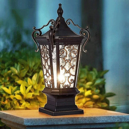 Waterproof Outdoor Column Head Lamp - Creative Door Pillar Light for Courtyard and Garden Illumination