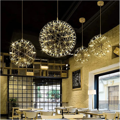 Orbital LED Hanging Lamp - Modern Pendant Light Fixture for Stylish Home Décor