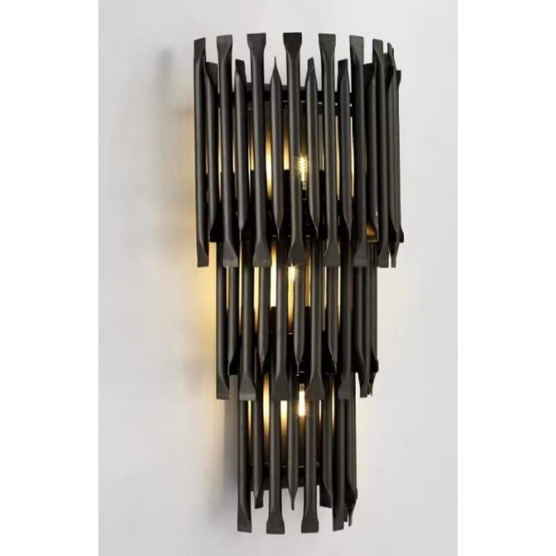 Black Grandiose Wall Sconce - Modern Luminary for Elegant Home Ambiance