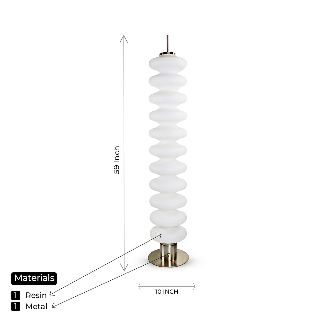 Aesthetic Caterpillar Glass Floor Lamp - Unique Modern Lighting for Stylish Home Decor