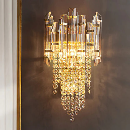 Modern Luxury Minimalistic Crystal Wall Light - Elegant Fixture for Contemporary Home Decor