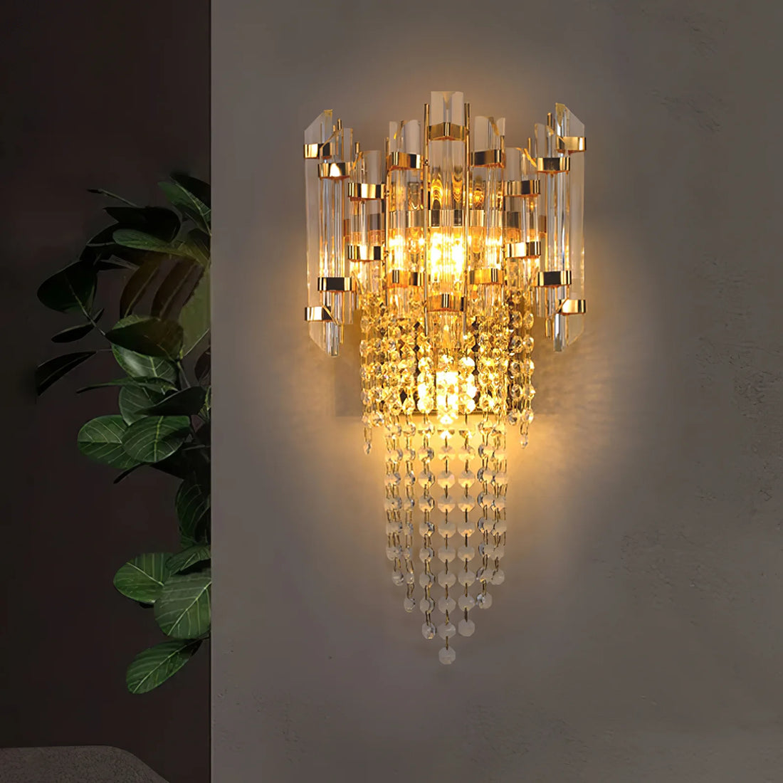 Modern Luxury Minimalistic Crystal Wall Light - Elegant Fixture for Contemporary Home Decor