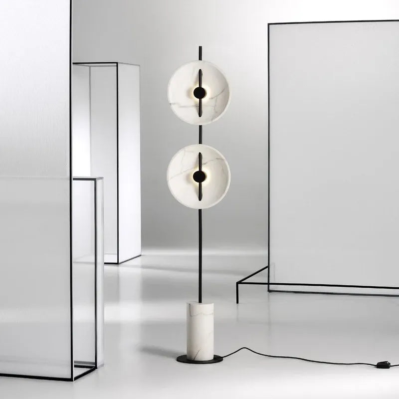 Modern Dual Semicircle Floor Lamp - Sleek Elegance for Contemporary Spaces - Best Floor Lamps