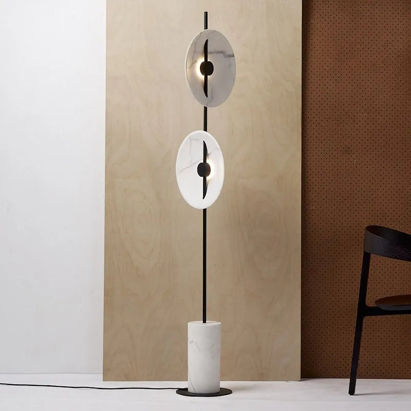 Modern Dual Semicircle Floor Lamp - Sleek Elegance for Contemporary Spaces - Best Floor Lamps