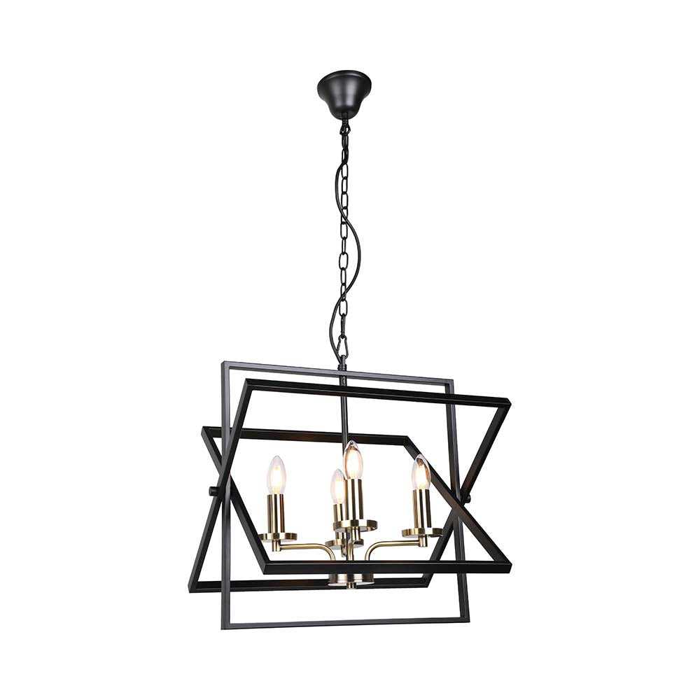 Sophisticated Modern Pendant Chandelier with Antique Black Plating for Timeless Style