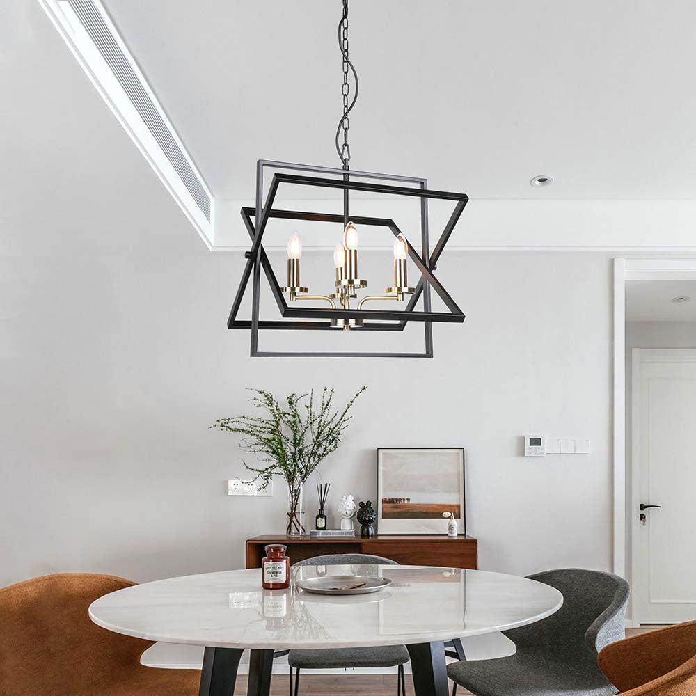 Sophisticated Modern Pendant Chandelier with Antique Black Plating for Timeless Style