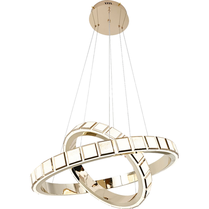 Modern Golden Chandelier with 3 Lights - 85W Elegant Ceiling Fixture, 40*60cm Diameter for Living Room and Dining Room Decor