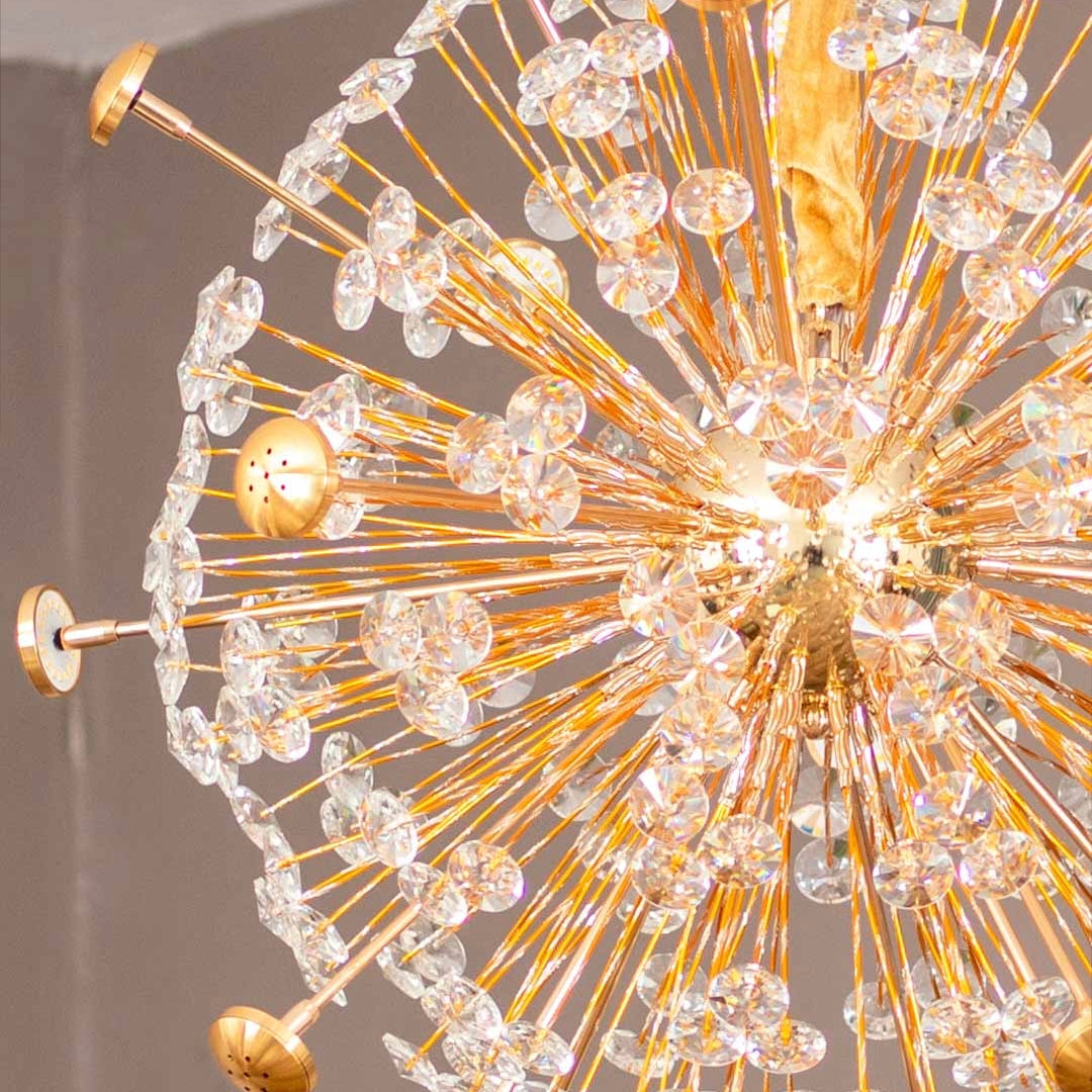 Dandelion Crystal Chandelier - Modern Industrial Hanging Fixture