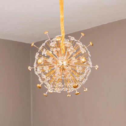 Dandelion Crystal Chandelier - Modern Industrial Hanging Fixture