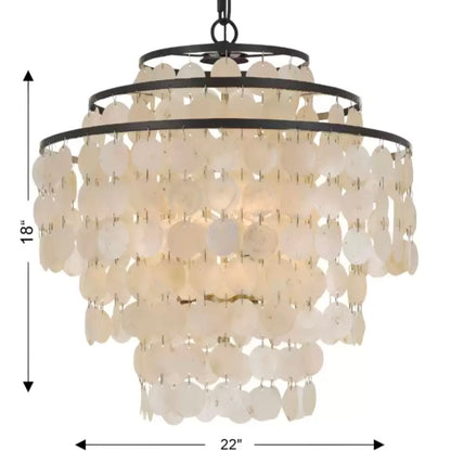 Aero Shell Chandelier – Elegant Crystal-Look Lighting for Contemporary Spaces