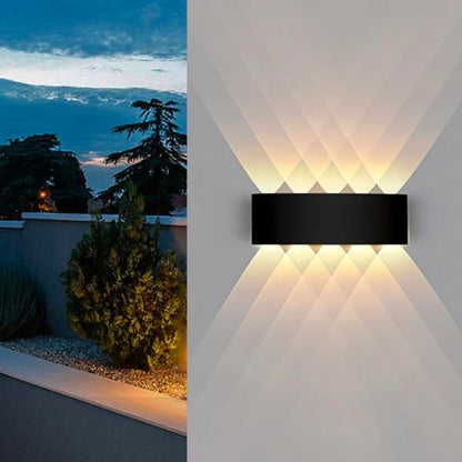 10 Way Waterproof Aluminum LED Wall Lights for Outdoor Use - Warm White - Pack of 1