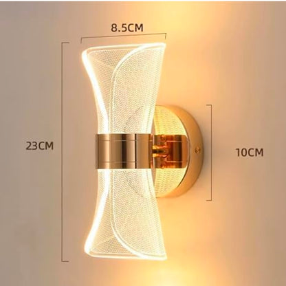 STODE® Decorative Copper Finish Wall Light - Geometric Pattern Shade LED Bracket Lamp for Stylish Interior Lighting