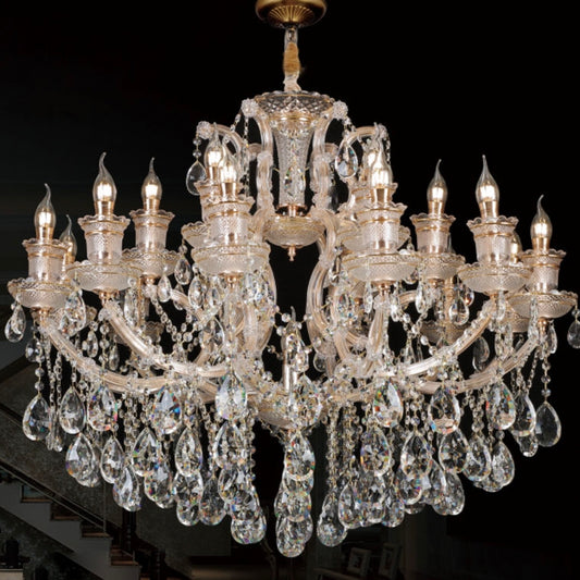 Candle Crystal Chandelier - Elegant Lighting for Timeless Home Decor