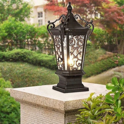 Waterproof Outdoor Column Head Lamp - Creative Door Pillar Light for Courtyard and Garden Illumination