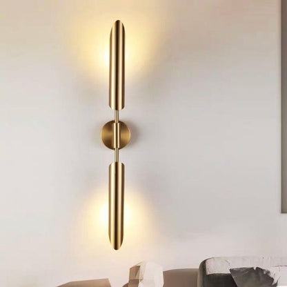 Postmodern Gold Double Shade Wall Light - Stylish Lighting Fixture for Contemporary Home Decor