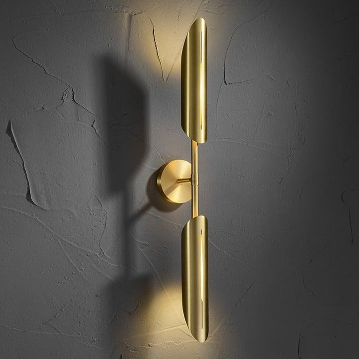 Postmodern Gold Double Shade Wall Light - Stylish Lighting Fixture for Contemporary Home Decor